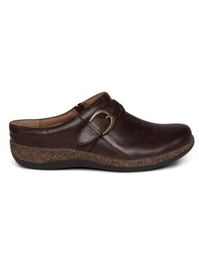 Aetrex Libby Braided Brown Leather Comfort Clog Size 40/9-9.5